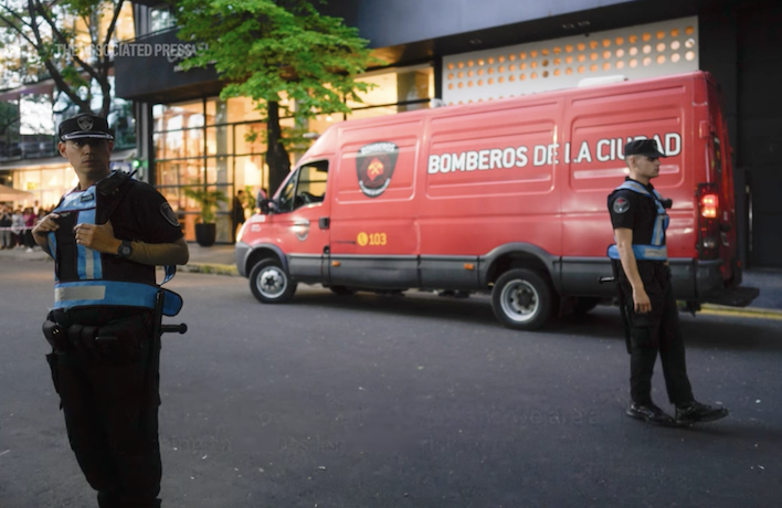 Emergency responders at the CasaSur hotel